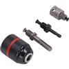 AMONIDA Mandrino Autoserrante, Mandrino Interamente in Metallo, Dal Design Zigrinato con Attacco 1/2 20UNF e Intervallo di Serraggio da 2 a 13 Mm, Ideale per Trapani Elettrici Manuali e Accessori per