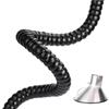 LCUVIMPEX Tubo flessibile articolato, Saldatura for incisione laser del tubo flessibile di aspirazione dei fumi con braccio for cappuccio, bianco nero, dimensioni multiple(Bk(L 1m/3.3ft),Id 100MM/3 8/9 in)