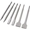 Walfront Set di 6 Scalpelli Martelli Perforatori Rotanti con Gambo Tondo Kit di Punte Trapano in Acciaio 40CR per Scanalatura di Piastrelle in Muratura Raschiatura di Punti per