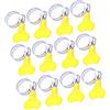 Veemoon Fascette Stringitubo a Vite senza Fine 16-25mm Acciaio Inox 100 Pezzi | Fascette Metalliche Piccole, con Maniglia Gialla, Design a Banda Arrotondata, per Uso Domestico Interno