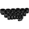 Titan Set di chiavi a bussola standard SAE a 6 punti, attacco da 1/2, 42019, 19 pezzi