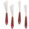 COHEALI Set 4pezzi Spatole per Pittura in Acciaio Inossidabile Manico Ergonomico Portatile per Artisti e Principianti, Attrezzi per Miscelare e Creare Texture su Tela
