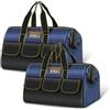 AIRAJ - Set di 2 borse per attrezzi portatili da 35,6 cm e 40,6 cm, a bocca larga, per uomini e donne, piccola borsa per attrezzi, organizer per riparazioni domestiche, garage, lavoro professionale