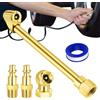 Generic Kit mandrino pneumatico, mandrino ad aria a doppia testa, set di mandrino ad aria resistente, connettore per tubo 'aria per pneumatici, accessori per compressore per mandrino ad aria