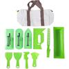 Fockety Kit Spatola in Plastica, Set Completo di Spatola per Intonaco in Plastica con Miscelatore per Vernice, Raschietto per Mastice, Angolare, Scatola di Cemento e