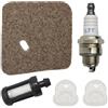 DORFEY Adatto for decespugliatore Sthil FS38 FS45 FS46 FS55 HS45 FC55 KM55 con pompa di adescamento, 1 set di filtro aria carburante e candela.