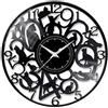 Handmade Fusorario Orologio disco in Vinile da Parete LP 33 Giri Silenzioso Idea Regalo A Tema Gatti numeri 12 2020