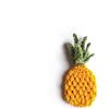Handmade spilla ananas all'uncinetto, spilla frutta, Gioielli all'uncinetto, Made in Italy, Bijoux da donna, Lavorazione Artigianale