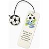 Albalù Segnalibro Calcio in Legno con Frase Motivazionale e Pendaglio - Idea Bomboniera per Comunione, Cresima o Regalo Sportivo Made in Italy
