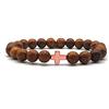 KARDINAL WEIST crocifisso oro rosa legno perline bracciale, gioielli per donna e uomo, FEDE - AMORE - SPERANZA - №3 (M, Blanco)