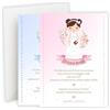 Generico Inviti Prima Comunione Personalizzati Bimba e Bimbo - Biglietti con Busta 13x18 cm - Stampa Fiori Rosa e Azzurri (C07-INV)