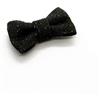 Sweet Jewels 1 Fiocco stoffa rigida nero applique tessuto decorazione fiocchetto già pronto applicazione