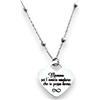 Generico Vero Bijoux Regalo Mamma - Collana Mamma - Idea regalo Festa della Mamma e compleanno, Collana donna personalizzata con dedica e nome figli, collana in acciaio inox con incisione laser personalizzata