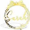 FranJohnsonHouse Pallina di Natale Personalizzata in Acrilico o Legno - Ornamento per Albero con Nome - Decorazione Natalizia 2026 - Regalo per Famiglia e Amici - Addobbi Unici per l'Albero di Natale (Design 1)