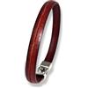Generico Bracciale in pelle - striscia 6 mm - Rosso brucciato - Misure varie