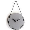 LOHN | Little Objects for Huge Needs Orologio da Parete Piccolo Silenzioso Personalizzabile 28cm con Corda Colorato Grigio Sasso Analogico con Meccanismo al Quarzo senza Ticchettio Design Basic Moderno