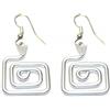 Generico Orecchini in alluminio anodizzato,interamente fatti a mano,anallergici,inossidabili,leggeri.Ganci in acciaio inox.Modello Nadir small Argento Lucido