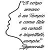 Handmade ADESIVI MURALI MODERNI FRASE CORPO CITAZIONE IPPOCRATE ARREDO CASA STUDIO MEDICO CENTRO BENESSERE