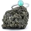 Generic Anello Argento 925 Amazzonite - Energia Vitale, Coraggio e Armonia Universale - Anello Piccolo Argento Sterling - Gioiello Artigianale Per Donna - Argento e Pietra Naturale - Anello con Pietra Azzurra