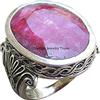 Kanika Jewelry Trove Giant Ruby 925 Sterling Silver Ring Gemstone Jewelry, Anelli d'argento per regalo donna