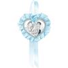 Albalù Italia Sopraculla Medaglione Cuore Angelo Lanterna Argento Celeste con Carillon Musicale e Scatola Inclusi Misura 25x12cm Made in Italy