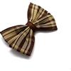 Generic 1 Fiocco tessuto tartan marrone beige applique decorazione fiocchetto già pronto applicazione