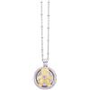 Albalù Collana Chiama Angeli in Ottone e Zirconi a Sfera Tema Bimbo con Catenella Argentata Inalterabile Nickel Free - Gioiello Idea Regalo Gravidanza Dolce Attesa - Scatola Inclusa