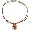 Generic Collana cordino cerato con volpe
