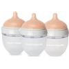 HappyMami, Set 3 Biberon su Misura con Tettarella in Silicone Medico, senza BPA, doppio Sistema Anticolica, Lavabile in Lavastoviglie, adatto a ogni tipo di Allattamento (Turchese 150 ml)