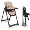 MS BabyWorld - Seggiolone Pappa Evolutivo Tasty | 7 Posizioni di Altezza e 3 di Reclinazione | Vassoio Estraibile e Poggiapiedi Regolabile | Portatile, Pieghevole, Fino a 3 anni (Sabbia)
