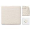 BABEES Fodera per fasciatoio 100% cotone mussola per fasciatoio 85 x 75 cm e 75 x 75 cm - morbido rivestimento per wickeeper, traspirante e lavabile, crema