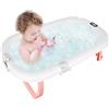 HUOLE Bagnetto Neonato, Vasca da Bagno Pieghevole per Neonati e Bambini da 0 a 24 Mesi, Rosa con Tappetino da Bagno, 80 * 50 * 23 cm