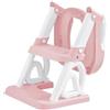 LANTUS WC per bambini, riduttore WC con gradini, IN I Toilette Vasetto WC Bebe Antiscivolo Adattatore WC Bambino Bambino Seggiolino Riduttore, Regolabile in Altezza e Pieghevole, PVC (rosa)