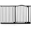 Safetots Cancelletto di Sicurezza con Parte Superiore Incurvata, 125cm - 134cm, Nero Opaco, Montaggio a Pressione, Cancelletto per Bambini per Porte, Corridoi e Spazi Stretti, Barriera di Sicurezza