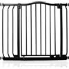 Safetots Cancelletto di Sicurezza con Parte Superiore Incurvata, 80cm - 89cm, Nero Opaco, Montaggio a Pressione, Cancelletto per Bambini per Porte, Corridoi e Spazi Stretti, Barriera di Sicurezza