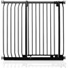 Safetots Cancelletto di Sicurezza Elite Extra Alto, 98cm - 107cm, Nero Opaco, Extra Alto con 96.8cm di Altezza, Cancelletto di Sicurezza a Pressione per Scale, Barriera di Sicurezza