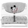 hauck Highchair Pad Deluxe, Disney Topolino Grigio - Cuscino per Bambini 6 - 36 Mesi - Compatibile con Seggiolone Pappa in Legno Alpha+, Beta+ e Arketa - Copriseduta Soffice a 2 Pezzi