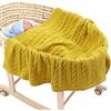 Odot Bimbo Coperta in Maglia per Bambino, Morbida Swaddle per Neonati, Attività all'Aperto, Perfetta per Culla, Carrozzina, Lettino (Giallo, 100 x 80 cm)
