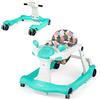 COSTWAY Girello per bambini 2 in 1, Girello con Altezza e Velocità Regolabili, Carillon con Luci e Cuscino Comodo, Primi Passi per Bambini 6-18 Mesi, Capacità di carico: 15 kg (Verde)