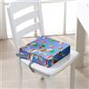 FANSU Rialzo da Sedia per Bambini Stampa di Anguria Comodo e Smontabile Cuscino Seduta per Sedia Cuscino Alzasedia con Cinghie Lavabile per Seggioloni Alza Sedia (Blu,32x32x8cm)