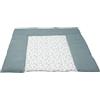 ULLENBOOM ® Fasciatoio 85x75 cm Cialda Piqué Verde Floreale (Made in EU) - Fasciatoio Lavabile e adatto per il viaggio, Rivestimento: 100% Cotone OEKO TEX, Fasciatoio 75x85