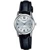 Casio Collection Orologio da polso da donna al quarzo Classico cinturino in Pelle Nero cassa in Ottone display analogico bianco - LTP-V002L-7B