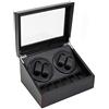 MINUS ONE Carica orologi automatici 10 orologi Scatola per orologi automatici Cacciavite per orologi, realizzato in MDF + PU + metallo, 4 + 6 nero
