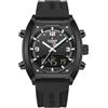 NAVIFORCE Orologi da uomo alla moda,Orologio da polso impermeabile multifunzionale a doppio display,Orologio da regalo per gli uomini, nero + bianco + nero, Orologi sportivi da uomo