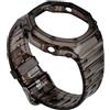 ROUHO Bisel Morbido Cinturino Kit Modifica, Set Custodia Cinturino Orologio Silicone Impermeabile per Casio GA2100 GA2110 GA-B2100-Nero