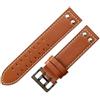 ROUHO Morbida Vera Pelle Cinturino Orologio Ricambio Cinturino, Doppia Fibbia ad Ardiglione per Hamilton Khaki Field H70595593 & H70655733