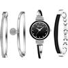 Avaner Set braccialetto e braccialetto, 4 pezzi orologio da polso & bracciale set elegante per le donne