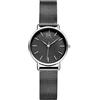 SHENGKE Orologio Donna， Orologio da polso al quarzo con cintura in rete semplice alla moda impermeabile Orologi da Polso Regalo Femmina Nero