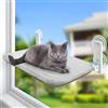 GUUSII HOME Amaca per Gatti da Finestra Amaca Gatto Trespolo da Appendere con Potenti Ventose Letto Facile da Montare Tappetino Reversibile Stabile Mensole Cuccia 52 * 30cm Fino a 25kg da Interno