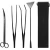 Sgehai 4 in 1 Acciaio Inox Aquascaping Tools - Acquario & Terrario: forbici, pinzette, spatola - Set per Aquario